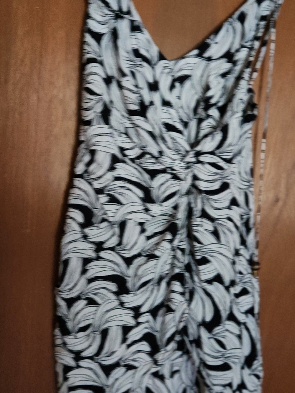 Urban Outfitters Black White Abstract Mini Dress S/P V-Neck Mini  Dress Cute